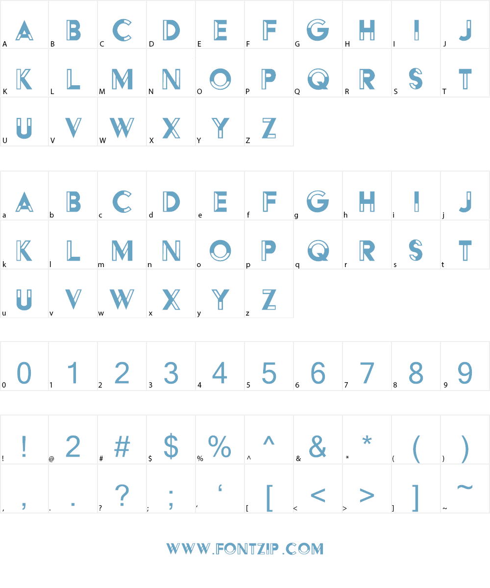 HFF Black Steel Font Character